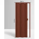 Ver imagem 4 de Porta Sanfonada de PVC 210x60cm Permatti Mogno Madeira