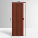 Ver imagem 4 de Porta Sanfonada de PVC 210x72cm Permatti Mogno Madeira