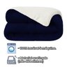 Cobertor Edredom Sherpa Casal Queen Grosso Cores Macio Casen Cor:azul Marinho - 3