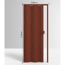 Ver imagem 4 de Porta Sanfonada de PVC 210x85cm Permatti Mogno Madeira