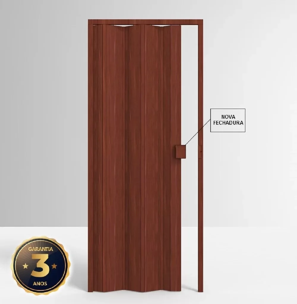 Porta Sanfonada De Pvc 210x97cm Permatti Madeiramadeira 9039