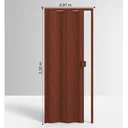 Ver imagem 4 de Porta Sanfonada de PVC 210x97cm Permatti Mogno Madeira