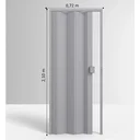 Ver imagem 4 de Porta Sanfonada de PVC 210x72cm Permatti Cinza Liso