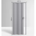 Ver imagem 4 de Porta Sanfonada de PVC 210x97cm Permatti Cinza Liso