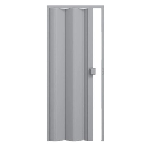Porta Sanfonada de PVC 210x97cm Permatti Cinza Liso