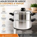Ver imagem 7 de Panelas Cozimento a Vapor Cozivapor de Alumínio 2 em 1 Tampa de Alumínio Rizzolar - Polido - 3.4 L