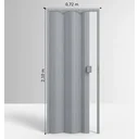 Ver imagem 4 de Porta Sanfonada de PVC 210x72cm Permatti Cinza Marmorizado