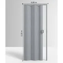 Ver imagem 4 de Porta Sanfonada de PVC 210x85cm Permatti Cinza Marmorizado