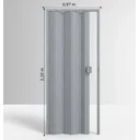 Ver imagem 4 de Porta Sanfonada de PVC 210x97cm Permatti Cinza Marmorizado