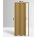 Ver imagem 4 de Porta Sanfonada de PVC 210x60cm Permatti Cerejeira Liso