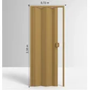 Ver imagem 4 de Porta Sanfonada de PVC 210x72cm Permatti Cerejeira Liso