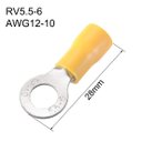 Ver imagem 2 de Terminal Olhal 4mm a 6mm Furo 6mm Rv5.5-6 Amarelo M6 - 200un