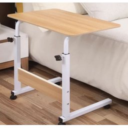 Mesa Mesinha Lateral de Cama Multiuso Notebook Café Ajustave:madeira - 5