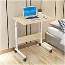 Ver imagem 3 de Mesa Mesinha Lateral de Cama Multiuso Notebook Café Ajustave:madeira