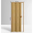 Ver imagem 4 de Porta Sanfonada de PVC 210x72cm Permatti Cerejeira Madeira