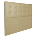 Ver imagem 1 de Cabeceira Botões Cama Box Estofada Luxo Linho Rbl:casal Tradicional/bege