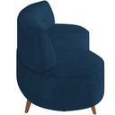 Ver imagem 6 de Sofá Chaise Living 2 Lugares 135cm Sala de Estar Istambul K01 Veludo Azul Marinho - Lyam Decor