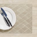 Ver imagem 4 de 6 Jogo Americano Kori Marfim Impermeável Pvc - Imita Couro