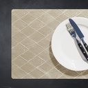 Ver imagem 1 de 6 Jogo Americano Kori Marfim Impermeável Pvc - Imita Couro