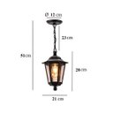 Ver imagem 6 de 4 Pendente Colonial Preto Externo Lente Transp. Lup39 + Led