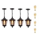 Ver imagem 1 de 4 Pendente Colonial Preto Externo Lente Transp. Lup39 + Led