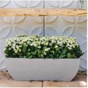 Ver imagem 2 de Vaso Floreira Jardineira Retangular Moderna 95x38x38cm Japi - Cimento