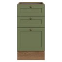 Ver imagem 4 de Balcão de Cozinha 40 cm 3 Gavetas (sem Tampo) Rustic/Verde Vik Madesa