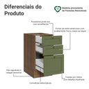 Ver imagem 3 de Balcão de Cozinha 40 cm 3 Gavetas (sem Tampo) Rustic/Verde Vik Madesa