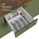 Ver mais imagens de Balcão de Cozinha 40 cm 3 Gavetas (sem Tampo) Rustic/Verde Vik Madesa