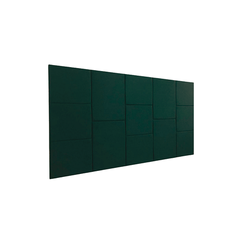 Cabeceira Estofada Queen 13 Blocos Não É Segredo Courvin Verde 160x60