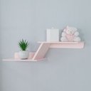 Ver imagem 2 de Prateleira Niho Duplo Zig Zag Mdf Rosa