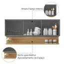 Ver imagem 5 de Armário Aéreo de Cozinha 3 Portas com Nicho 1,50m Line Kit's Paraná