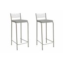 Ver imagem 1 de Banqueta de Cozinha Gênova 2b705nk Aço Kit 2 Un Niquel/boucle Cinza - Kappesberg