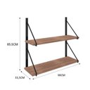 Ver imagem 4 de Nicho Duplo Prateleira Industrial Suspensa 90cm Fabone