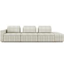 Ver imagem 3 de Sofá Ilha com Puff para Sala Living 365cm Amber M03 Bouclê Bege Claro - Lyam Decor