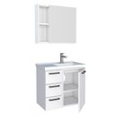 Ver imagem 1 de Conjunto Para Banheiro Aço Gabinete com Espelho Ameixa 60 Cozimax Branco