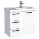 Ver imagem 3 de Conjunto Para Banheiro Aço Gabinete com Espelho Ameixa 60 Cozimax Branco