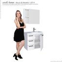 Ver imagem 5 de Conjunto Para Banheiro Aço Gabinete com Espelho Ameixa 60 Cozimax Branco