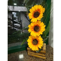 Arranjo De Girassol Vaso Decorativo Com Girassóis Festa Grandes - 3