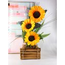 Ver imagem 2 de Arranjo De Girassol Vaso Decorativo Com Girassóis Festa Grandes