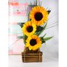 Arranjo De Girassol Vaso Decorativo Com Girassóis Festa Grandes - 4