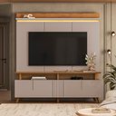 Ver imagem 2 de Estante Home Theater Petrópolis 1.8 2 Portas MDF-MDP 180cm Grigio Fosco-Canela Möbler
