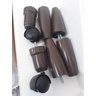 Kit para Cama Box Cônico 4 Pés 2 Rodízio Marrom Altura 12cm - 4