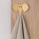 Ver imagem 3 de Kit 3 Penduradores 8cm Elefante Dourado Aço Luft Masutti Gancho de Parede Enfeite