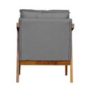 Ver imagem 4 de Poltrona Cadeira Vitoria Base Reforçada Veludo Cinza