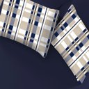 Ver imagem 2 de Jogo de Cama Casal Portallar Elegance Percal 180 Fios 100% Algodão Paulo 3 Peças Marinho