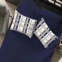 Ver imagem 1 de Jogo de Cama Casal Portallar Elegance Percal 180 Fios 100% Algodão Paulo 3 Peças Marinho