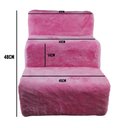 Ver imagem 7 de Escadinha Pet Luxo Cachorro Caes Gato Princesa Subir Cama Sofa Aveludado 3 Degraus Escada Altura