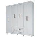 Ver imagem 1 de Guarda Roupa Casal 8 Portas 4 Gavetas Nápoles 8.4 Branco - Santos Andirá