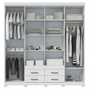 Ver imagem 3 de Guarda Roupa Casal 8 Portas 4 Gavetas Nápoles 8.4 Branco - Santos Andirá
